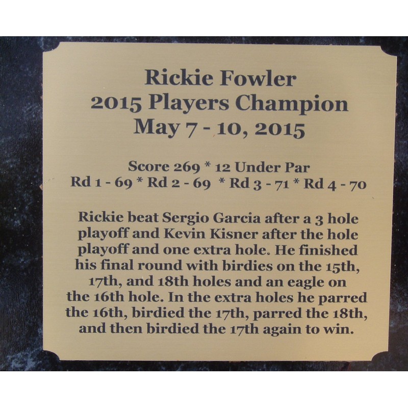 GFSF Rickie Fowler Players Championship 8x10 Photo Clock Plaque Final