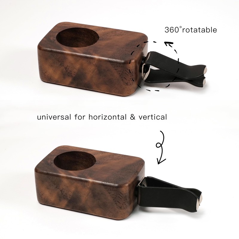 LVBRT 2 PCS Car Propagation Vase Vent Clip, Black Walnut