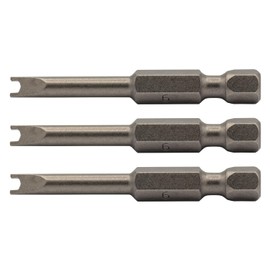 VEGA Spanner #6 Impact Driver Bits. Professional Grade 1/4" Hex Shank #6 Spanner 2" Snake Eye Bits. 150SP06A-3