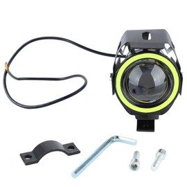 Motorcycle Headlight 4 Lighting Modes Unique Aperture 12 to 60V Shockproof Front LED Spotlights for Motorbike White