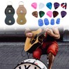 Guitar Plectrums with 2 Pieces Leather Plectrum Holder Key Ring