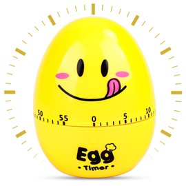 AKONE Eieruh Mechanical, Egg Timer Funny, Kitchen Timer, Kitchen Timer, Egg Shaped Kitchen Timer, Mechanical Egg Timer for Cooking with 60 Minutes Countdown Timer for Cooking, Baking, Fitness,