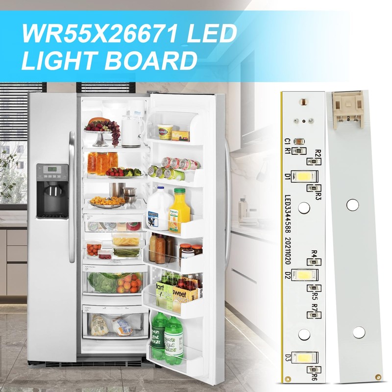 LEDBarz WR55x26671 Refrigerators LED Light Bulb 2 Pack for GE
