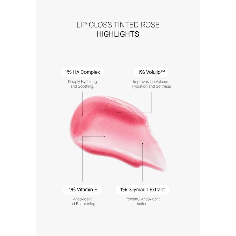 TINTED LIPGLOSS ROSE - Getönter feuchtigkeitsspendender Lippenbalsam mit SPF50