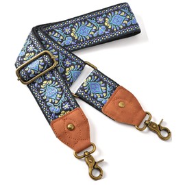 KIMPUDSEN Purse Strap 2" Wide Shoulder Strap Replacement Crossbody Handbag Adjustable Embroidery Bag Strap