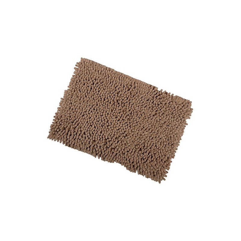 Mocha Shaggy Microfibre Bathroom Shower Bath Mat Rug Non-Slip Backing