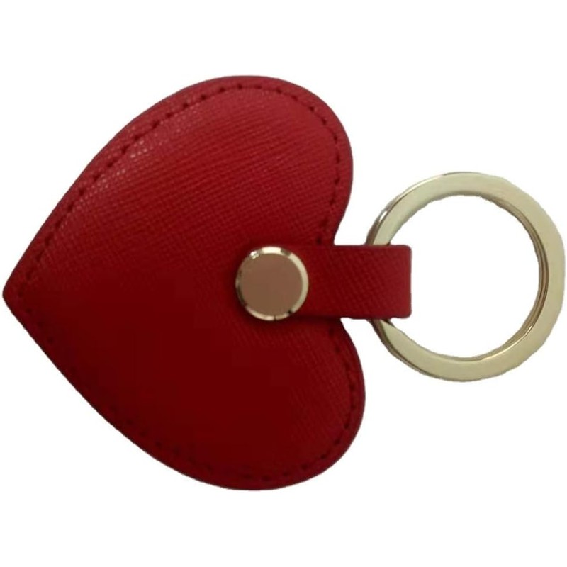 Cute Leather Keychain Heart Shape Leather Key Ring Car Key