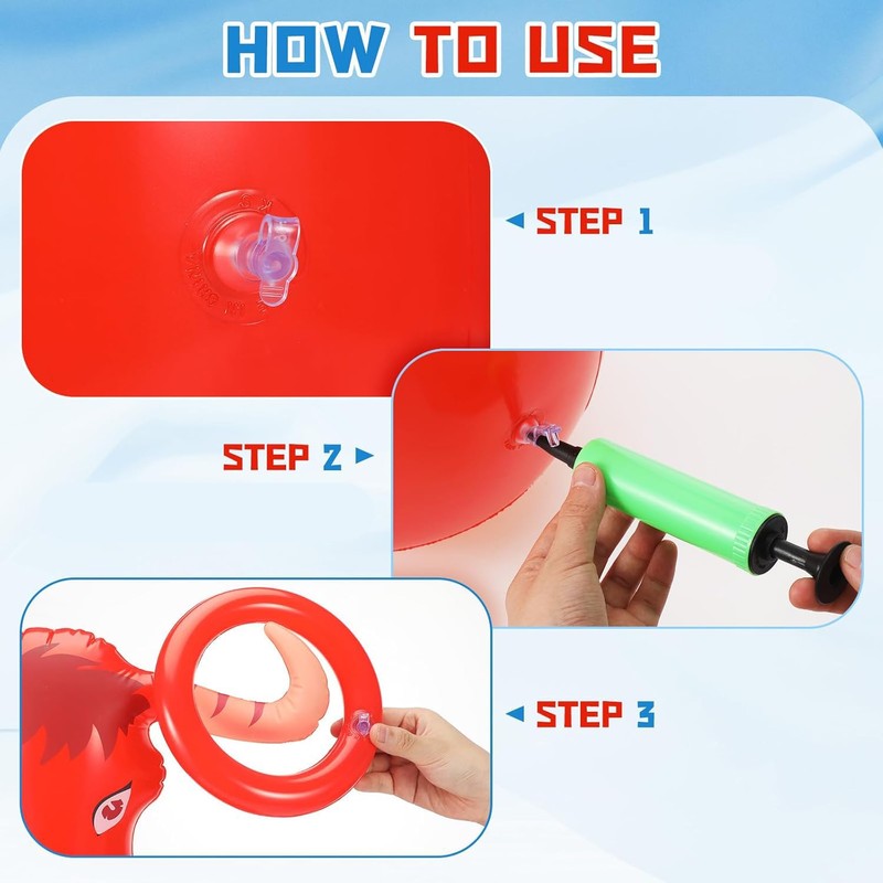 Inflatable Bull Ring Toss Set Include Inflatable Bull 6 Rings