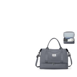 for Ryanair Airlines Underseat Cabin Bag 40X20X25 Weekend Overnight Bags for Women Carry on Bag Holdall Travel Duffel Bag Sport Duffel Bag with Wet Bag Gym Tote Bag Mum Hospital Bag,F12-Slate grey