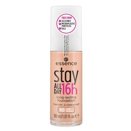 essence Stay All Day 16 Hour Long-Lasting Foundation, Make-Up, Smudge-Proof, Waterproof, No. 10 Soft Beige, Nude Long-Lasting, Matte, Vegan, Oil-Free, Waterproof (30 ml)