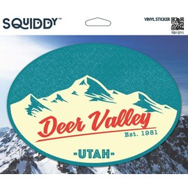 Squiddy Deer Valley Utah - Vinyl Sticker for Car, Laptop, Notebook (5" Tall)