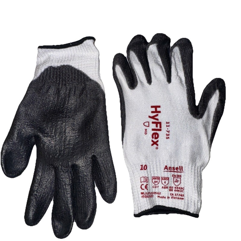 Ansell HyFlex 11-735 Medium Duty Work Gloves High Cut Resistance