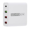 53W 4 Port Mobile Phone Charger 20W PD QC3.0 Fast