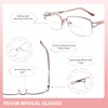 FEIVSN 2 Pack Metal Bifocal Reading Glasses for Women Designed