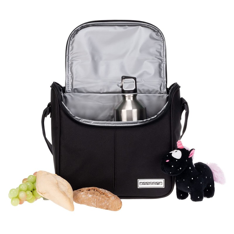 anndora Mini Cool Bag 4 Litre Lunch Bag Black