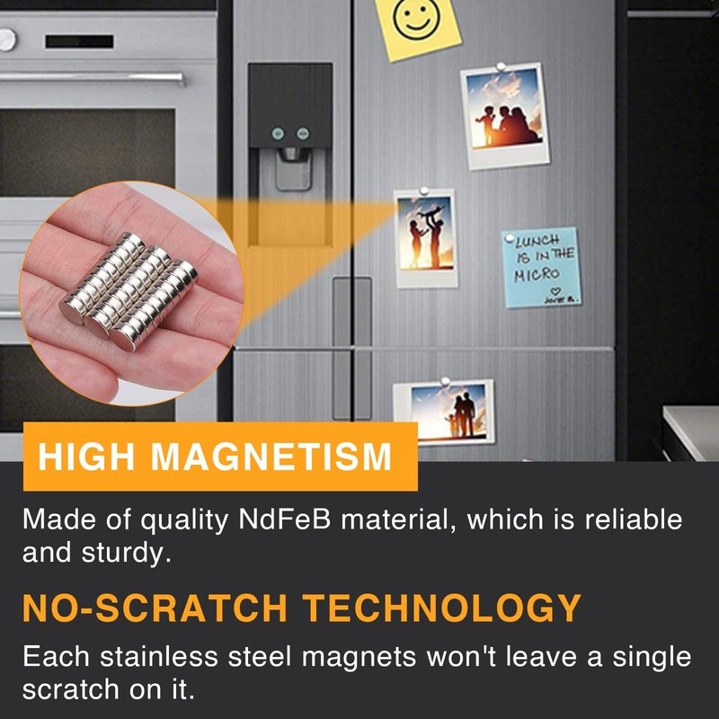 TRYMAG Small Strong Magnets, 6x3mm Rare Earth Magnet, 70Pcs