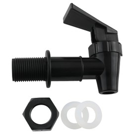 ZZLZX - llave enfriador de repuesto, 4 unidades, sin BPA, reutilizable, para botella de agua y bebida, válvula dispensadora de agua negra y azul, llave dispensador de agua