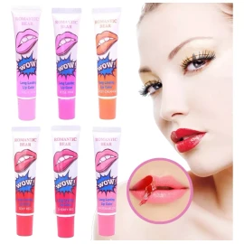 Wow Romantic Bear Labial Tinta Indeleble Larga Duración Peel Off Lip Gloss Acabado Lovely Peach Color A Escoger