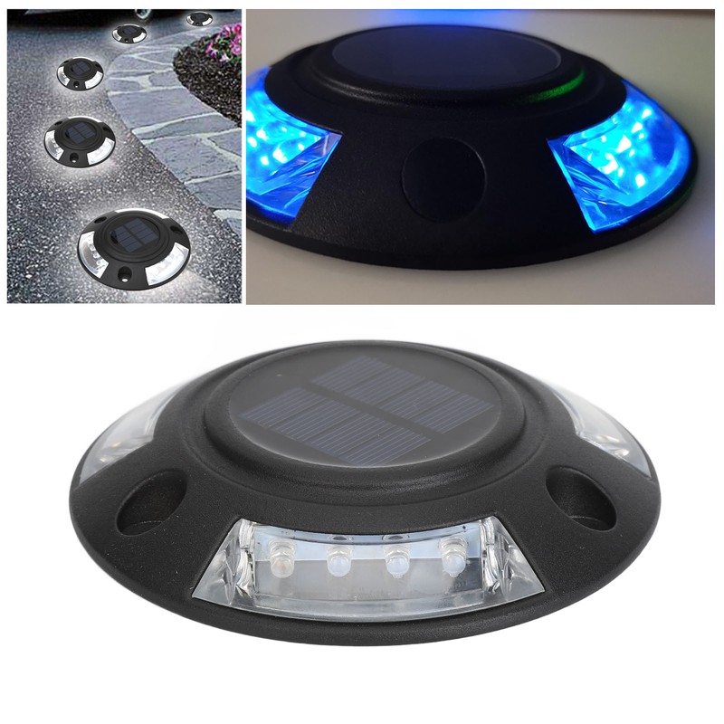 Solar Dock Light 12 LEDs Solar Driveway Light IP68 Waterproof