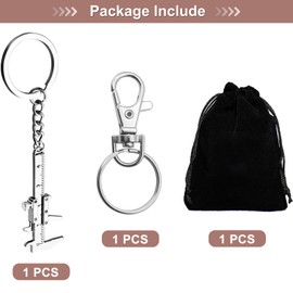 GENSMILE Tool Keyring Gift for Men and Women, Adjustable Key Fob, Cute Tools, Key Fob Pendant, Cool Mini Keyring Accessories for DIY, Precision caliper