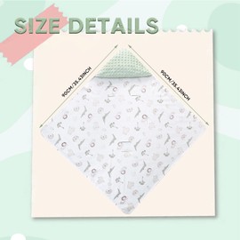 LAT Baby Car Seat Blankets, Universal Swaddling Blanket,Boy Girl Hooded Cosy Toes,Double Layer Cotton Warm Baby Blanket Wrap for Car Seat, Pushchair, Pram, Buggy, 90 x 90 cm (Zoo)