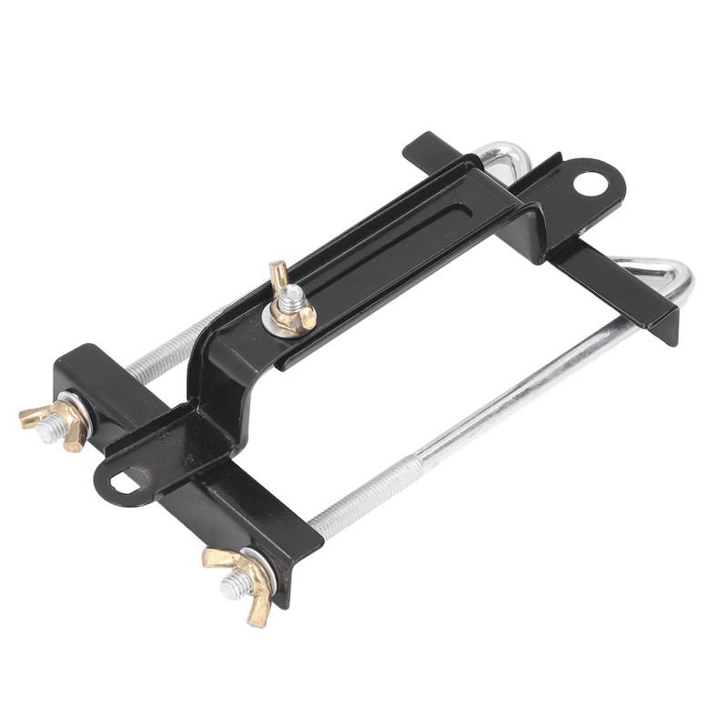 Car Battery Hold Down Tray Bracket Kit Height Adjustable Black