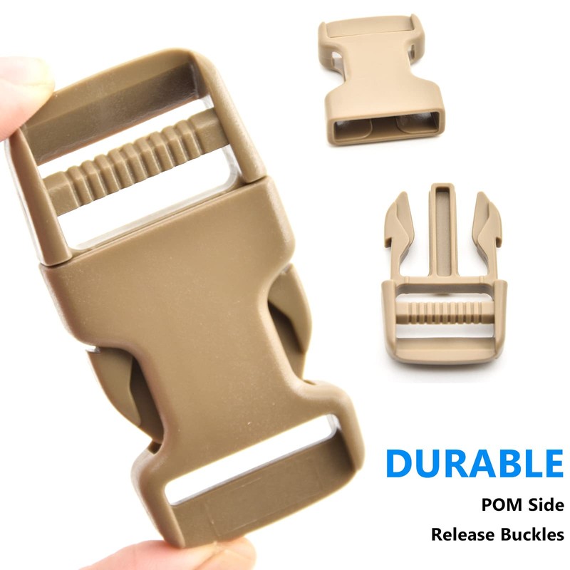 MELORDY 1 inch Buckles Straps Set with 10 Yards Nylon