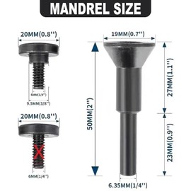3-Inch Cutting Wheel & 1/4-Inch Mandrel Kit for Die Grinder, Metal Cutting Discs with Rotary Tool Drill Attachment, Die Grinder Accessories for Metalworking