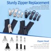 Glarks 85pcs #3#5#8 Zip Repair Kits Includes Metal Zipper U