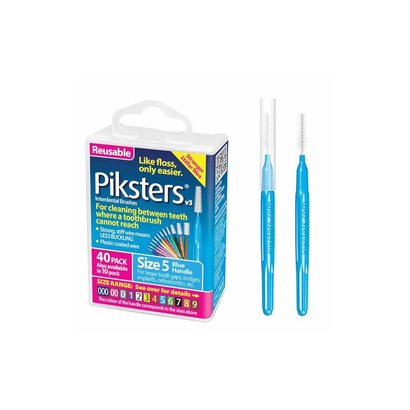 Piksters Interdental Brush Size 5 (40 Pack)