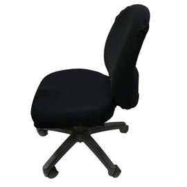 DauStage 13 Colors to Choose from, Office Chair Cover, Office Chair Cover, Elastic Material, Microfiber Cloth Included, 01, Black