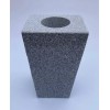 Granite Vase Tapered (5"x4"x9") Gray Cemetery Grave