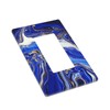 Blue Marble Gold Texture Decorative Outlet Cover Single Rocker Light