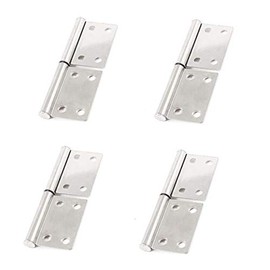 LDEXIN 4pcs 4" Stainless Steel Rotation Detachable Flag Lift Off Butt Hinges Silver Tone for Window Door Gate