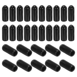 PATIKIL Air Brush Bottles Caps, 60pcs Air Brush Jar Caps Rubber Covers Spout for Air Brush Bottles, Black