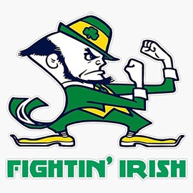 Leyland Designs Fighting Irish Sticker Outdoor Rated Vinyl Sticker Decal for Windows, Bumpers, Laptops or Crafts 5"
