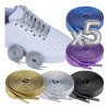 Agujetas Planas Glitter Cordones Zapato Tenis Brillo 5 Pares