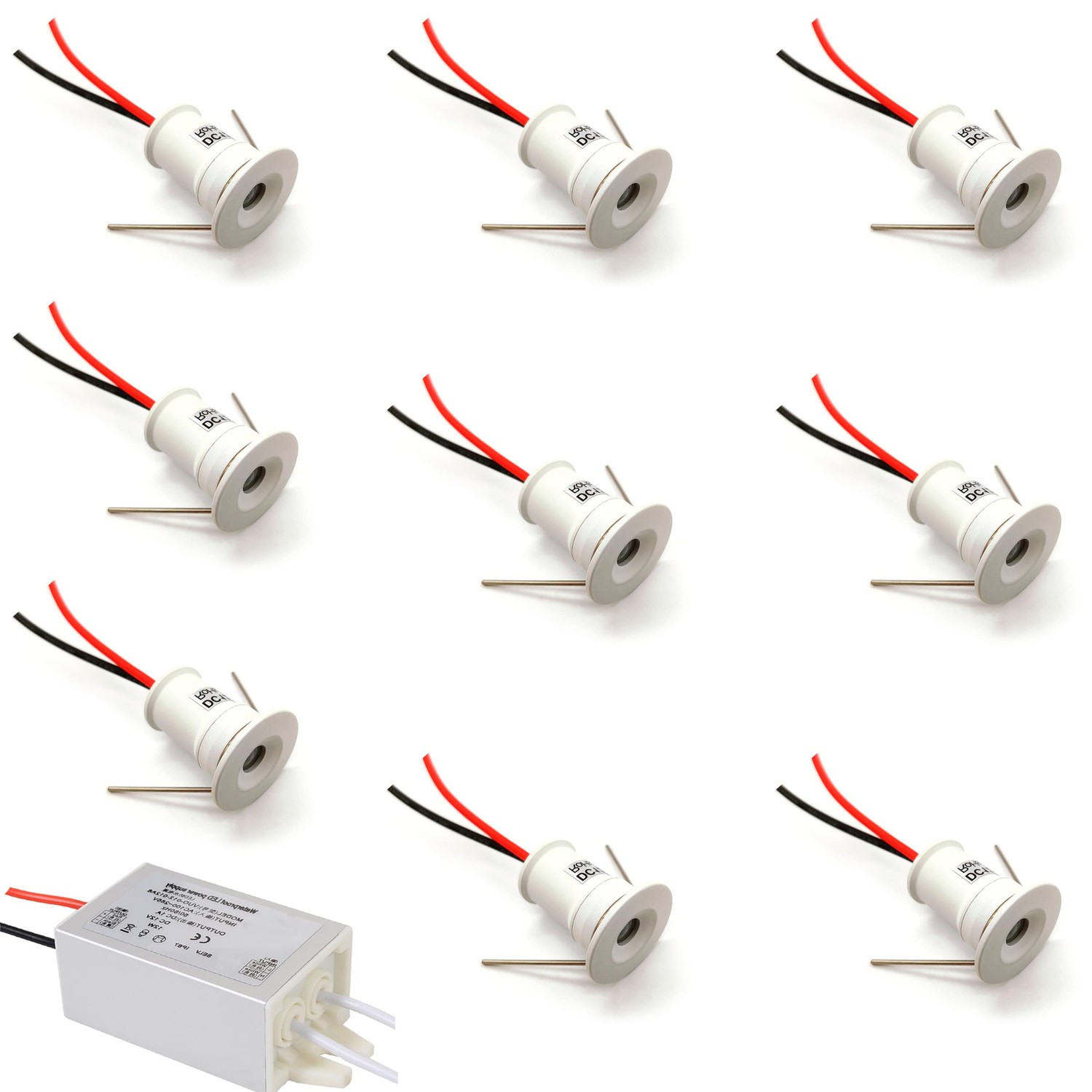 Under-Unit Light Kitchen 9 Pieces 12 V 1 W LED Recessed Spotlight for ...