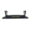 Musashi Samurai Sword Stand, Black Lacquered Wood with Wall Mount