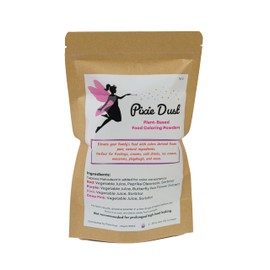 All-Natural Valentine Food Coloring Powder Set. Colors: Red, Pink, Deep Pink and Purple. Dye-Free / Plant Based / Non-Carmine / Non-Annatto. FLAVORLESS by PIXIE DUST (Large .35 oz Each Color 1.4 oz /44gr Total)