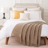 battilo Knit - Manta Decorativa con patrón de Diamante, Beige,