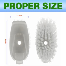 CDDCWZ Dish Brush Refills, 4 Pack Dish Washing Replacement Head for OXO Kitchen Brush, Brush Cleaning Soap Dispensing Head Replacement for Scrubber (Grey)