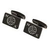 Engraved Gunmetal Cufflinks For Volleyball Players & Coaches - Ships