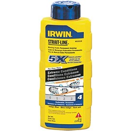 IRWIN Tools STRAIT-LINE Permanent Staining Marking Chalk, Indigo Blue, 6 oz (4935518)