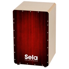 sela Percussion Birchwood Box Drum with Internal, Made in Germany, 2 Year Warranty SE 050 Varios Red Snare Cajon (SE050)