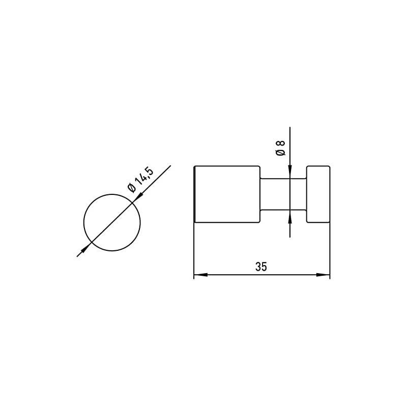 EMCO Flow Wall Mounted Hook Practical Metal Towel Rail High