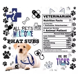 Unbranded 20oz Sublimation Tumbler Wrap All Pets Welcome Veterinarian Ready To Press