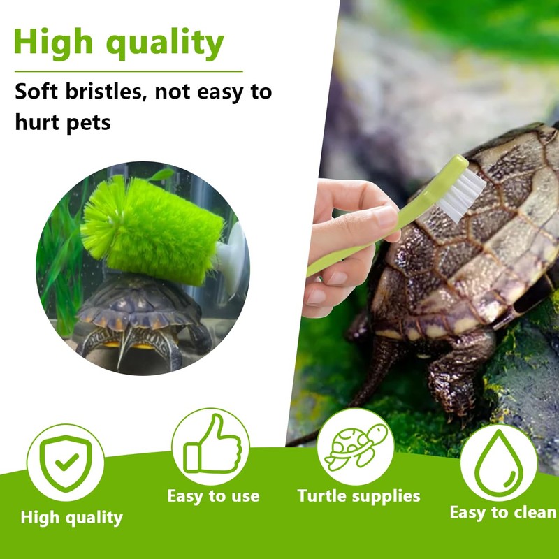 Turtle Brush with Suction Cup Turtle Brush Turtle Tank Accessories