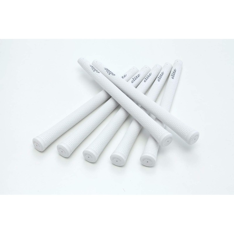 elitegrips TD50C Soft Golf Grips, Set of 7, Silver White