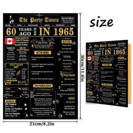 60th Birthday Cards, 60th Black Gold Birthday Decorations, Best 60 year old Birthday Gifts for Women Men, Happy Birthday Cards for Mother Dad